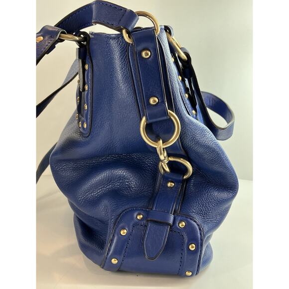 Michael Kors Large Blue Handbag With Crossbody Strap - Picture 12 of 15
